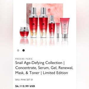 PREDIRE PARIS— Snail Age Defying Collection NIB RETAIL$6112